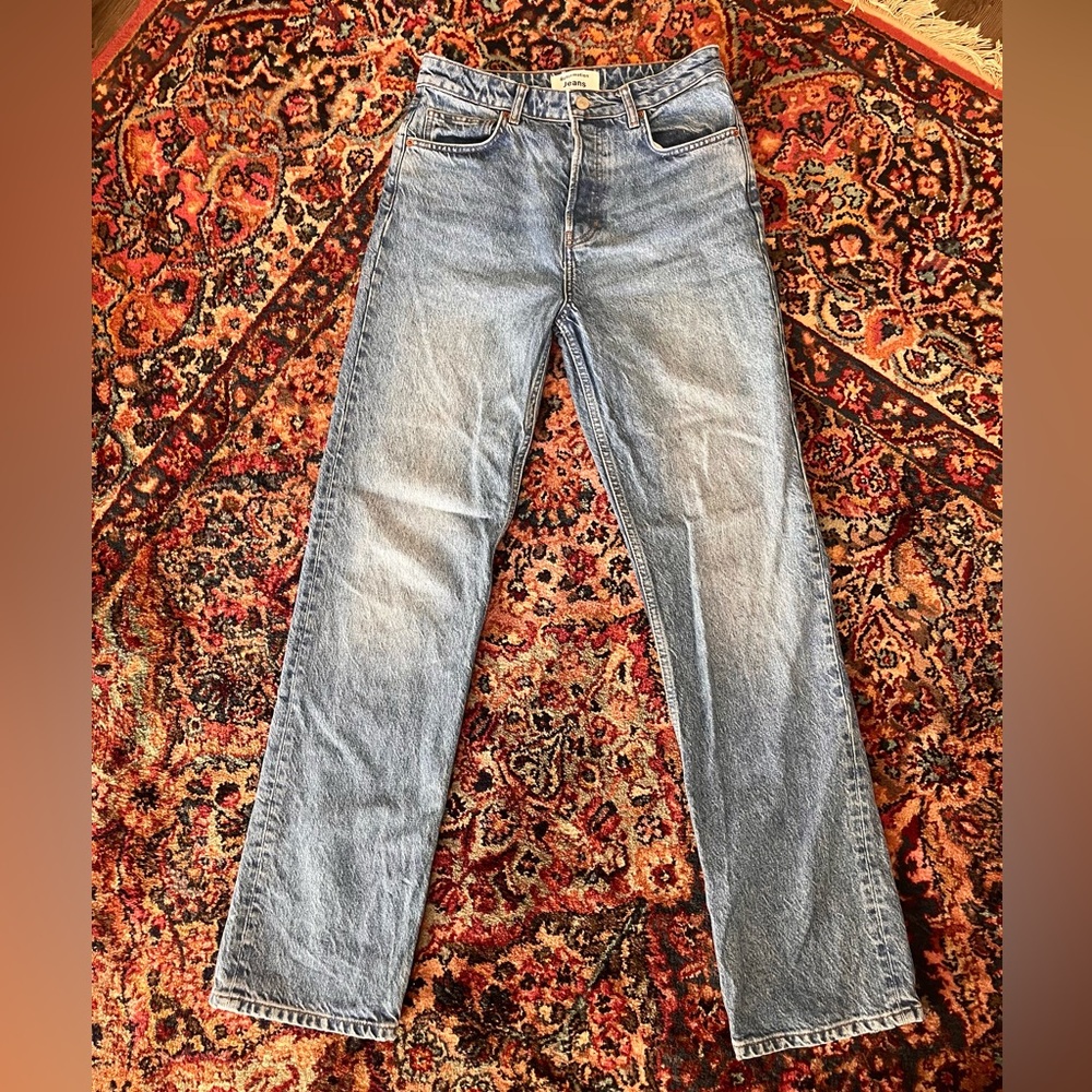 Reformation Cynthia High Rise Straight Long Jeans
